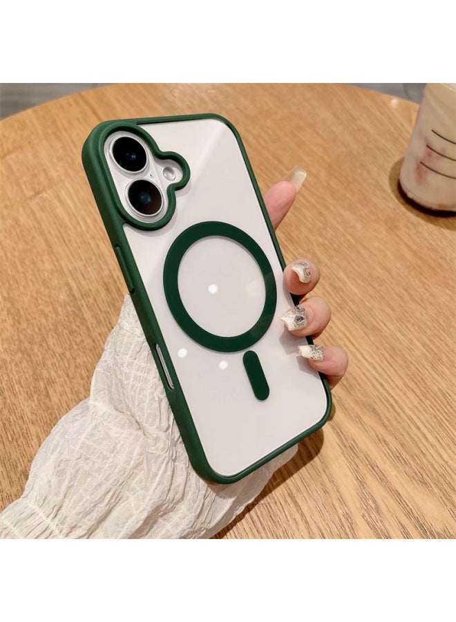 Suitable For Iphone17promax Mobile Phone Case Transparent Skin-feel Macaron Magnetic Charging Apple 16 Anti-fall Se4