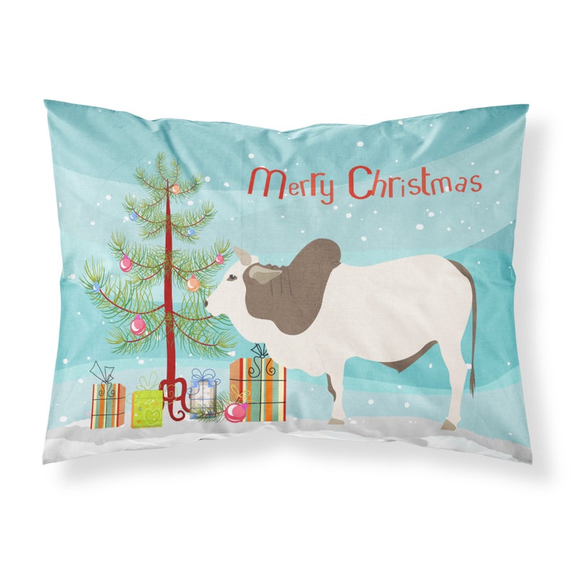 ""Caroline's Treasures Malvi Cow Christmas Pillowcase  Standard  Multicolor""