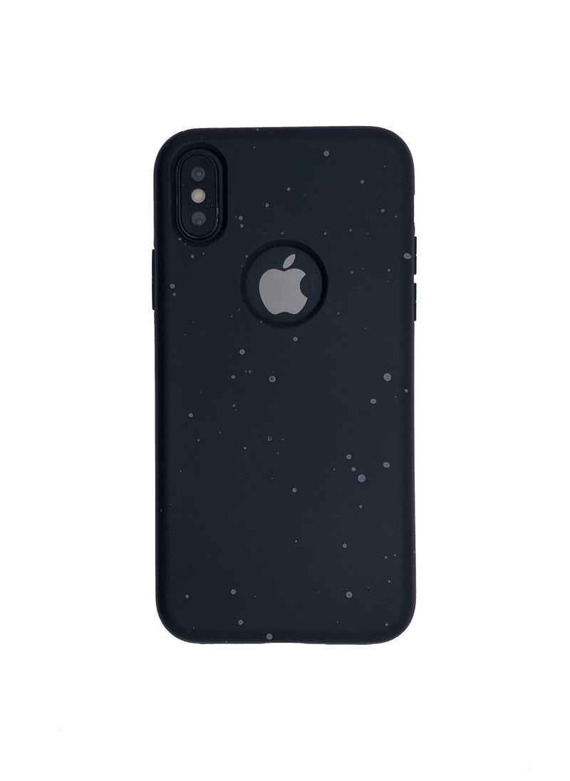 LEEKA iPhone X New Dotted Design Glow Feel PKK Silicone Case for iPhone iX Black 