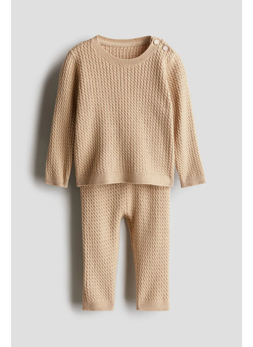 اتش اند ام 2-Piece Cable-Knit Set