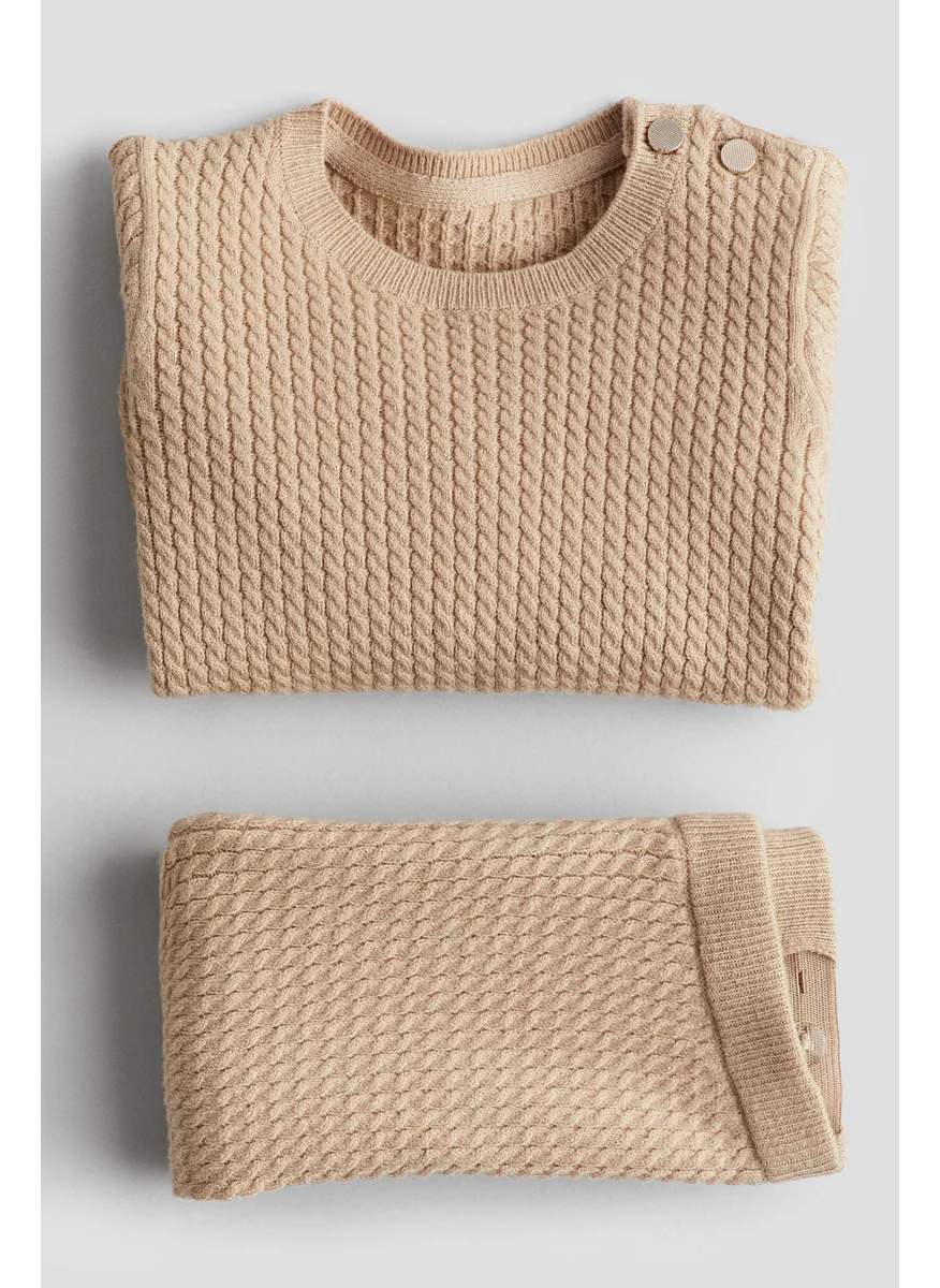 اتش اند ام 2-Piece Cable-Knit Set