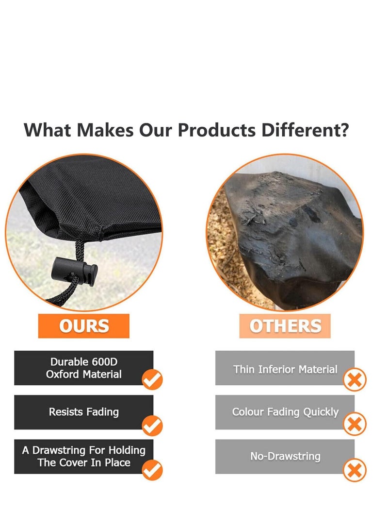 KASTWAVE RV Electric Tongue Jack Cover, 600D Universal Power Tongue Jack Waterproof Protective Cover Accessories for Camper Travel Camp Trailer,14″H x 5″W x 10″D, Black, 1 Pcs - Image 4