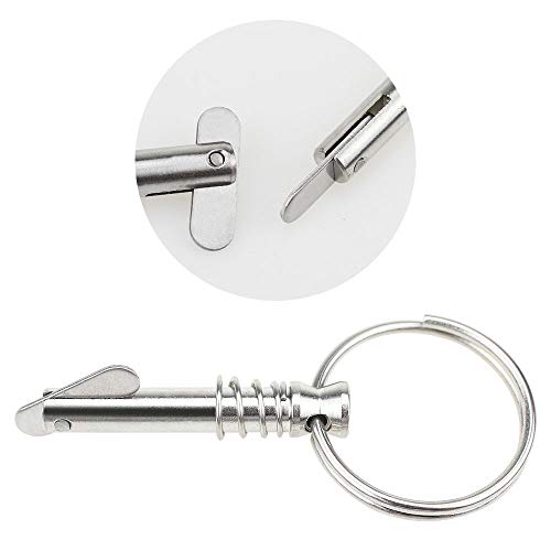 Hysagtek 6 Pcs Bimini Pins 1/4" Diameter Bimini Top Hardware, Quick Release Pin Boat Canopy Pins for Boat Canopy Marine Hardware, 316 Stainless Steel with Pull Ring - Image 4