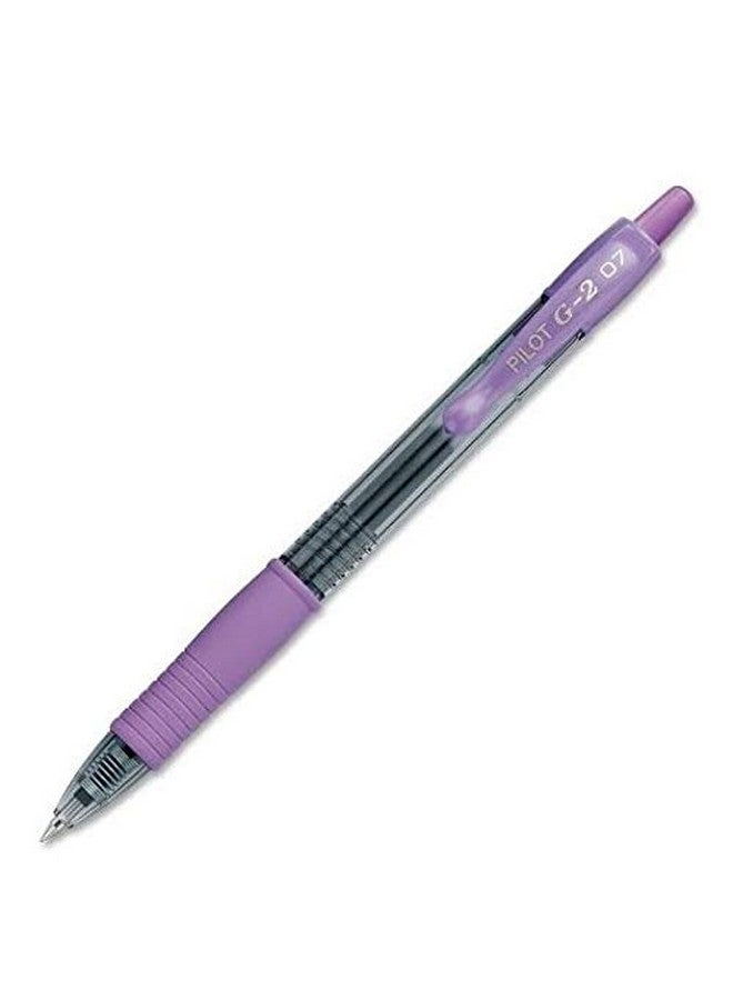 PILOT Dr.Grip (3) Pilot G2 Premium Refillable & Retractable Rolling Ball Gel Pens Fine Point Purple Ink 2 Pack (31052)  - Image 2