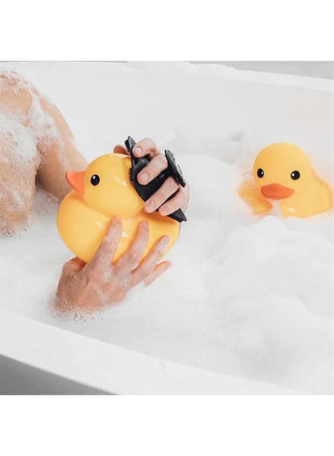 Silicone Body Brush, Gentle Exfoliating Body Scrubber in Shower Silicone Loofah with Easily Leather Bristles, Long Lasting, and More Hygienic Than Traditional Shower Loofah 1Pack, Black  - Image 2
