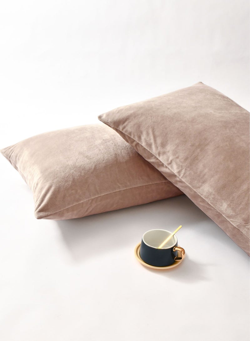 Master Home Textile Velvet Fitted Sheet Set, Queen Size - 3PCS,Fits 160 x 200 cm Bed, Soft & Cozy - Image 4