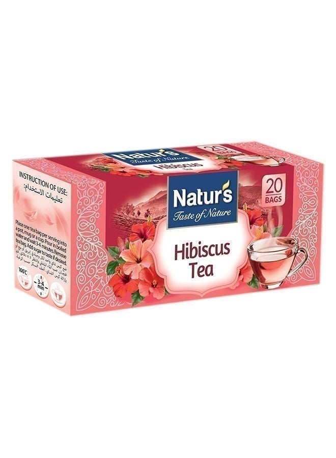 Hibiscus Tea Bags, 20 Pcs, Sri Lanka