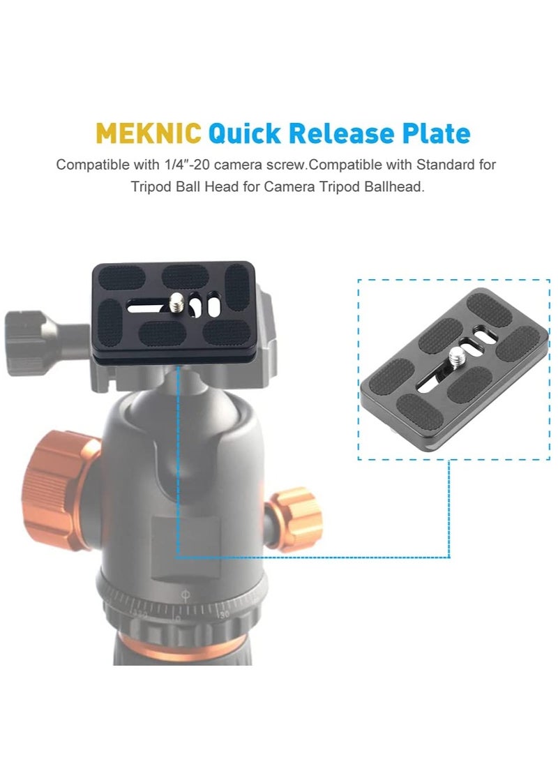 Camera Quick Release Plate PU60 - 2 Pack of Small QR Plates with 1/4"-20 Screw, Universal Quick Release for Arca Swiss Standard Clamp, Compatible with DSLR Cameras and Tripod Ball Heads. - Image 2