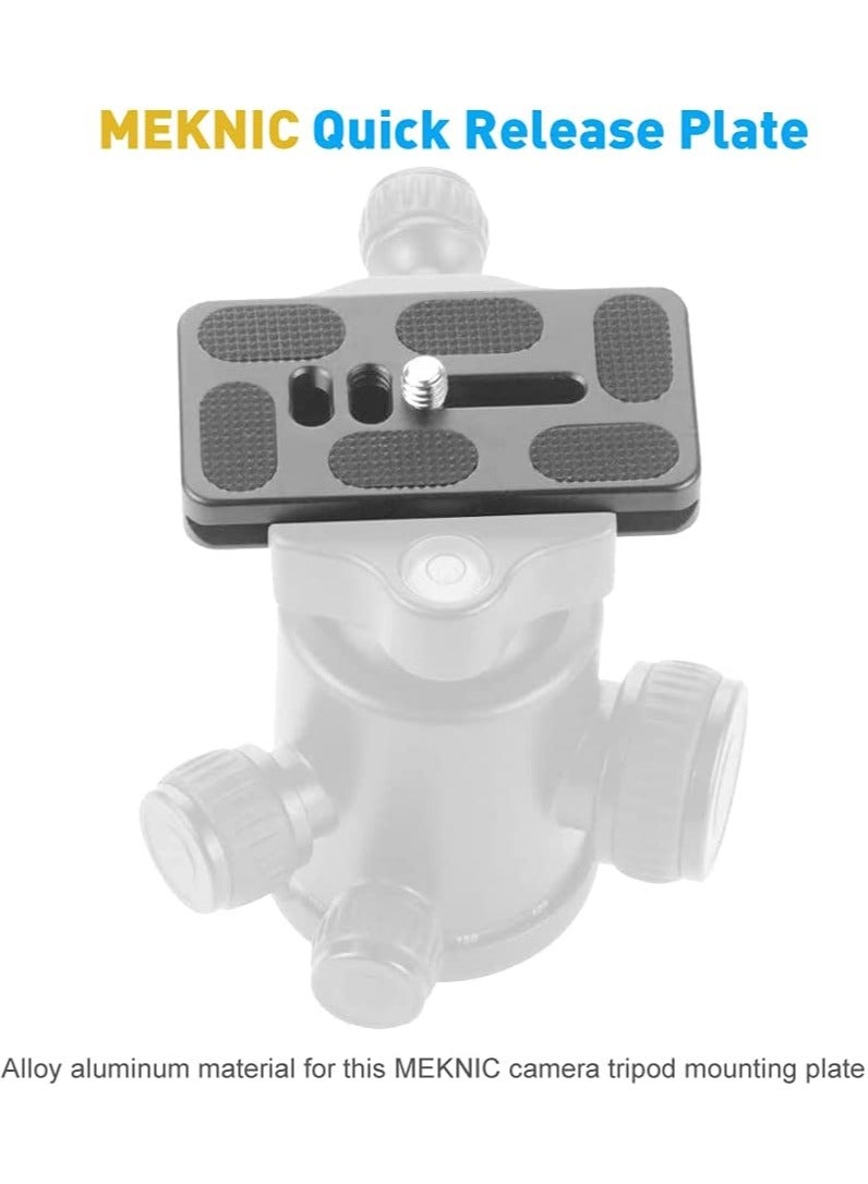 Camera Quick Release Plate PU60 - 2 Pack of Small QR Plates with 1/4"-20 Screw, Universal Quick Release for Arca Swiss Standard Clamp, Compatible with DSLR Cameras and Tripod Ball Heads. - Image 3