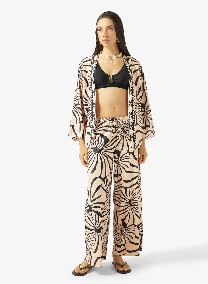 Soleira Printed Kimono & Pant Set