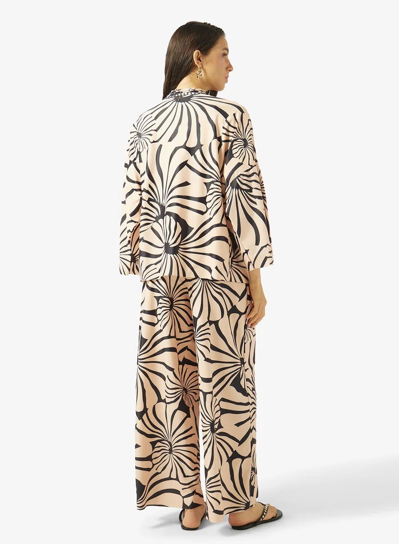 Soleira Printed Kimono & Pant Set