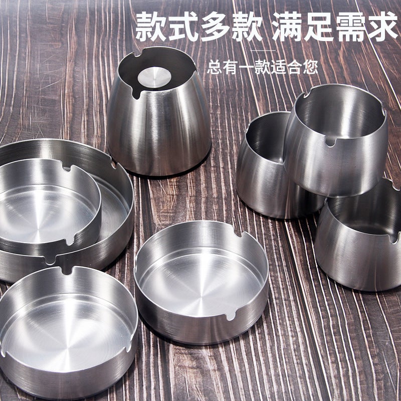 Stainless Steel Sand Ashtray Bar Ktv Anti-Fly Ash Ashtray Windproof Belt Flue Column Drop Resistant Fashion Ashtray - Image 4