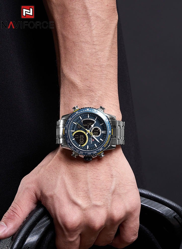 نافيفورس Naviforce أزياء الرجال ووتش العلامة التجارية الفاخرة الرجال الرياضة ووتش توقيت كوارتز ووتش العسكرية للماء الصلب الفرقة على مدار الساعة - Image 4