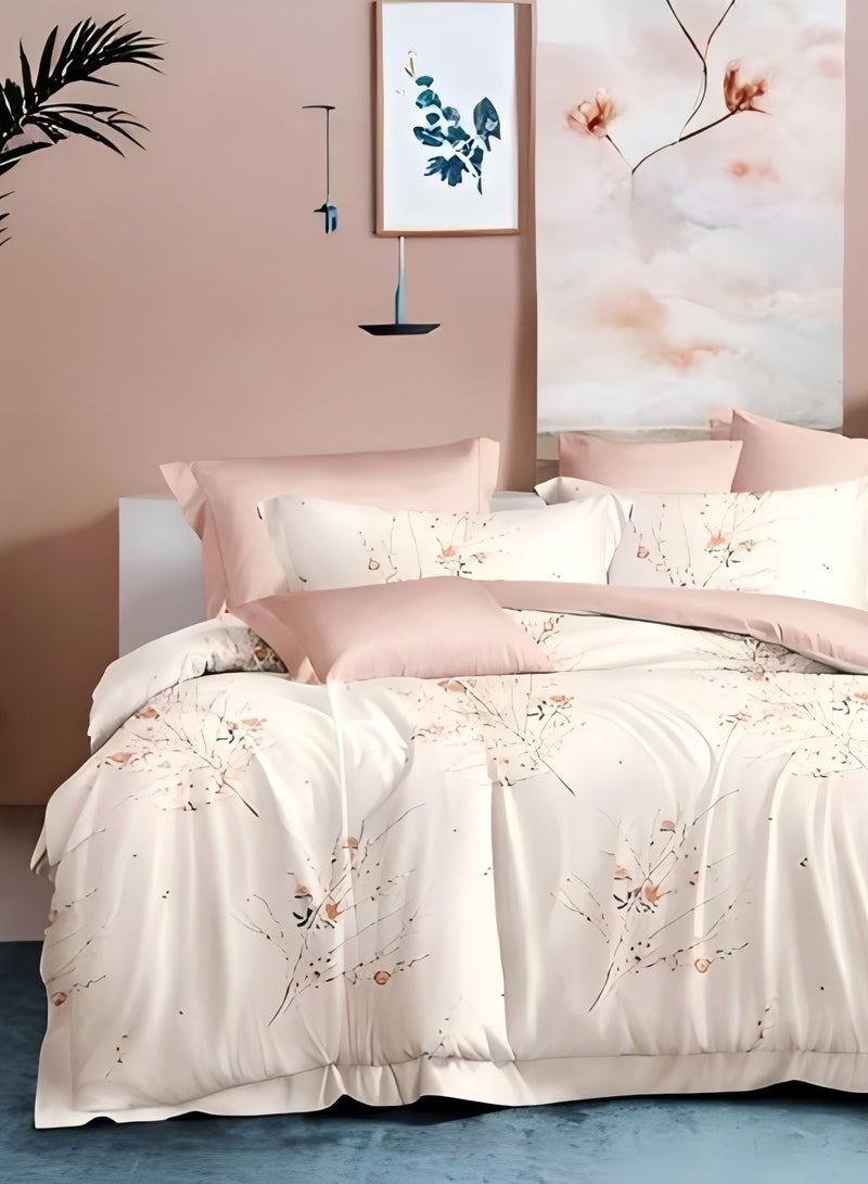 NEW king size duvet cover set ,6pcs set with duvet cover 220×240cm and 1 fit sheet and 4pcs pillow cases