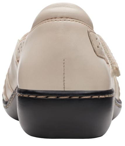 Clarks Women's Ashland Spin Q Shoe, Ivory Leather, 055 M US - Image 3