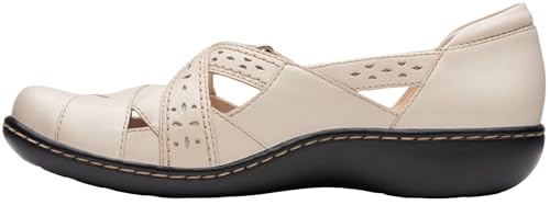 Clarks Women's Ashland Spin Q Shoe, Ivory Leather, 055 M US - Image 4