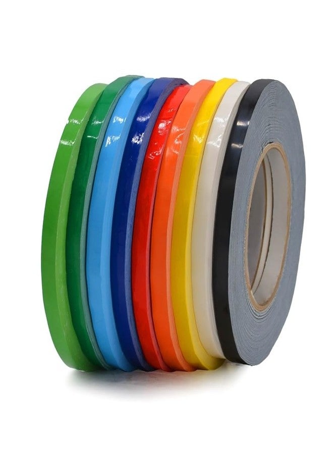 MAT Tape MAT Food Saver UPVC Tape Rainbow - 3/8 x 180 yds. (Pack of 8) Poly Bag Sealing Tape for Wrapping, Packaging, and Airtight Food Storage - Image 1