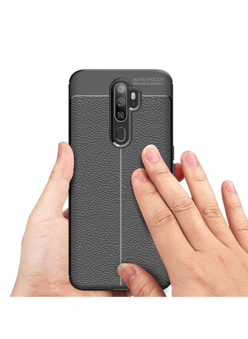 AUTO FOCUS Silicone Case cover shock-resistant Design 2 camera protection compatible with Oppo A9 2020/A5 2020 (Black) - Image 4