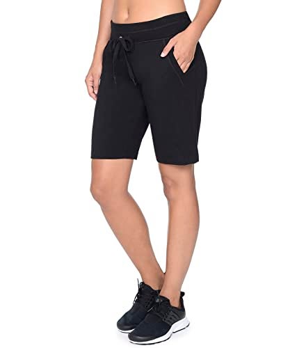 Danskin Women's Plus SizeEssentials Bermuda Short Essential, Black, 3X - Image 3