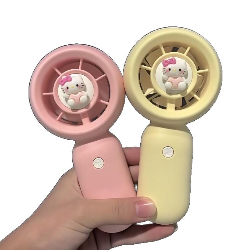 مروحة محمولة صغيرة لطيفة على شكل قطة قابلة للشحن عبر USB - Image 1