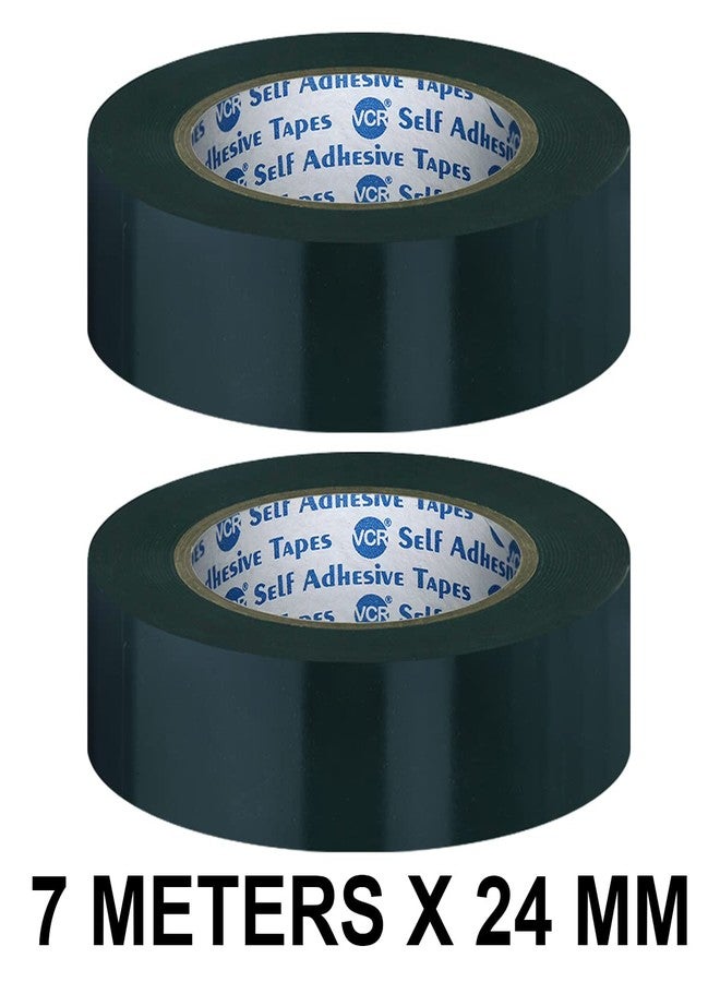 VCR Double Side Black Foam Tape - 7 Meters in Length - 24mm / 01" Width - 2 Rolls Per Pack - Multipurpose usage, Best for Mounting, Strong Adhesion for Walls, Crafts work and fixing Furnitures - Image 2