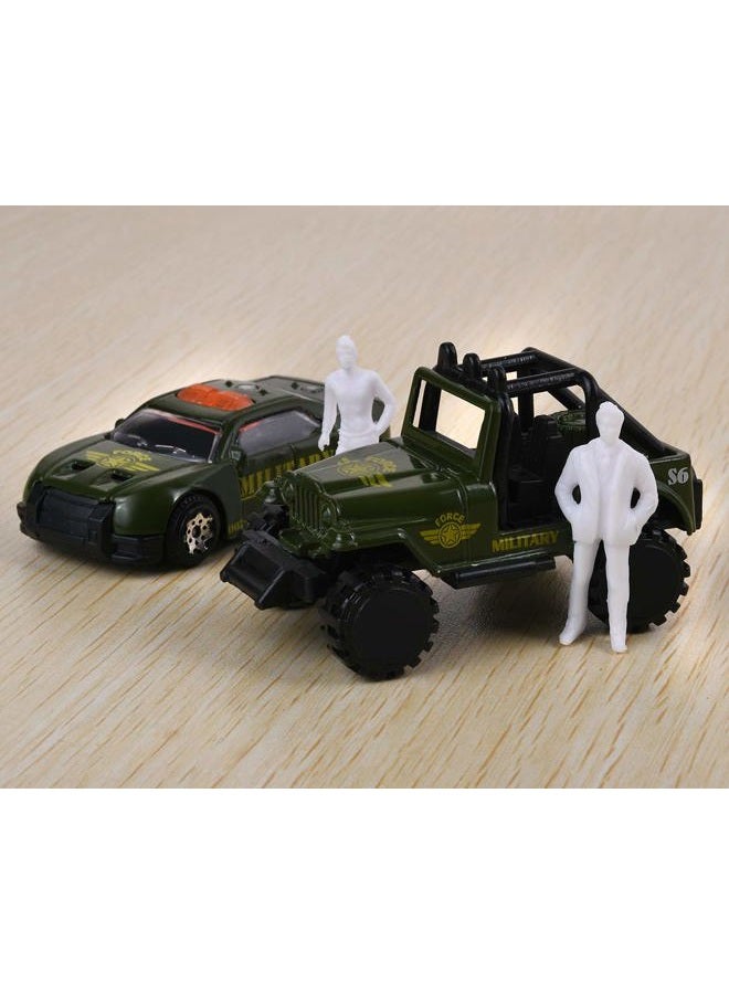 DS.DISTINCTIVE STYLE 100Pcs 1:50 Scale Figures Unpainted Assorted Poses Miniature 1/4 Scale Model People for Architectural Layout Project O Scale Model Trains Railroads Home Bonsai Decor - Image 5