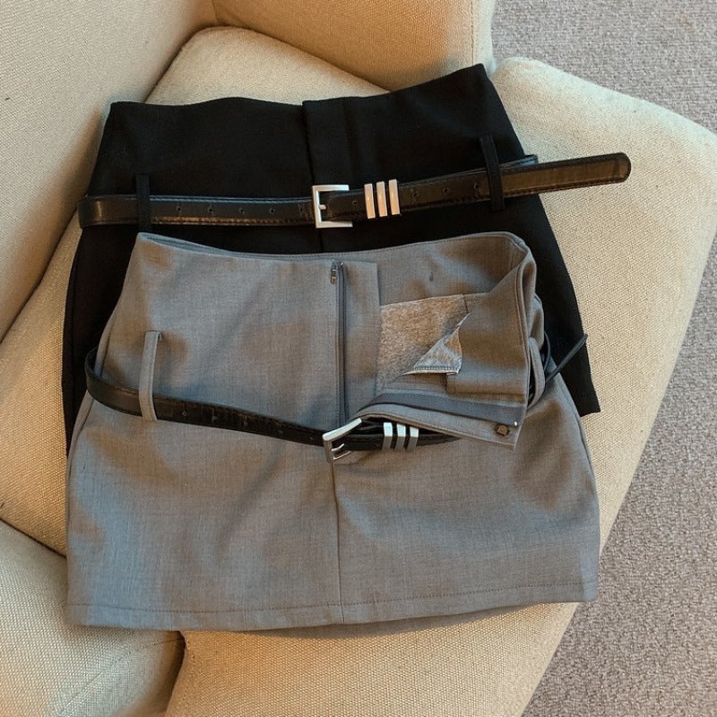 2024 Summer Plus Size Korean Style Design Sense Spice Girls Niche High Waist Slim Elegant Skirt Hip Suit Skirt - Image 2