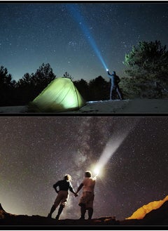 KASTWAVE Rechargeable 45W LED Flashlight, 10000Lumens, IP65 Waterproof, 9600mAh High Power, Super Bright 3 Light Modes, Portable Outdoor Home Handheld Zoomable Spotlight Emergency Camping Flashlight  - Image 2