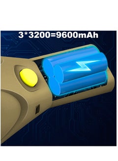KASTWAVE Rechargeable 45W LED Flashlight, 10000Lumens, IP65 Waterproof, 9600mAh High Power, Super Bright 3 Light Modes, Portable Outdoor Home Handheld Zoomable Spotlight Emergency Camping Flashlight  - Image 5