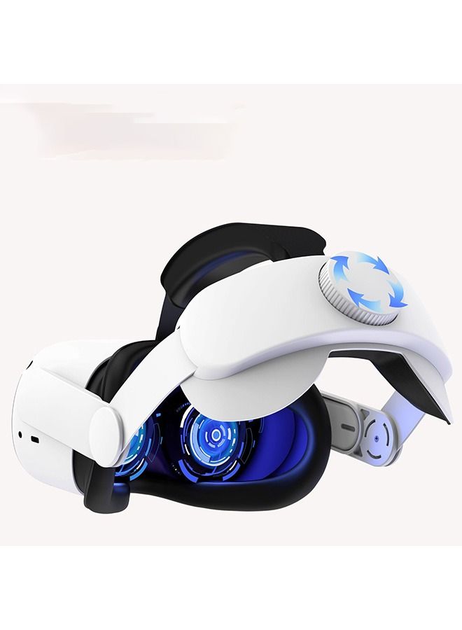 ملحقات حزام الرأس Design Comfort المتوافقة مع Quest 2، استبدال حزام Elite لتعزيز الدعم، أبيض/أسود - Image 4