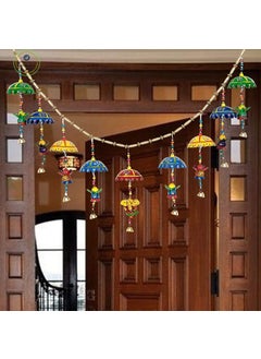 Yalambar Yalambar Handmade Plastic Beads Handmade Traditional Door HangingBandarwalToran for Door Traditional Bandarwal Set for Door 90X13cmtoran3 