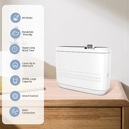 BAIESHIJI Smart Scent Air Machine for Home, Hotel, Spa, and Office,850ML HVAC Scent Diffuser for Essential Oils,Waterless Aromatherapy Diffuser, Cover Up to 4500 Sq.Ft - Image 2