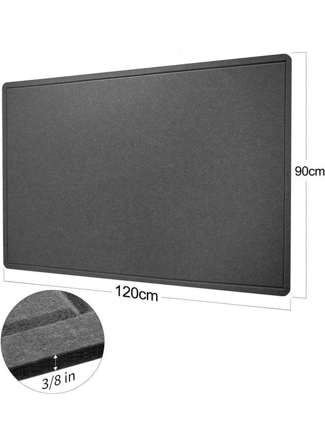 L&E Foldable Large Bulletin Board, 90×120cm Felt Board Decorative Pin Board, Cork Board Alternative for Wall, Foldable Photo Board Self-Adhesive Vision (Grey)  - Image 4