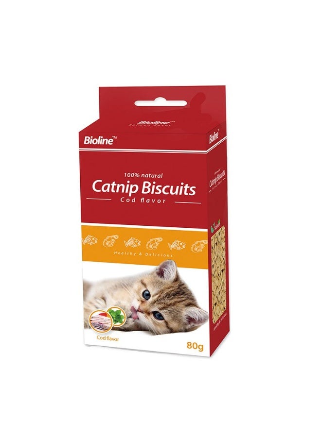 بايولاين بيولاين بسكويت النعناع البري - مكافآت ووجبات خفيفة للقطط 80 غرام - Image 1