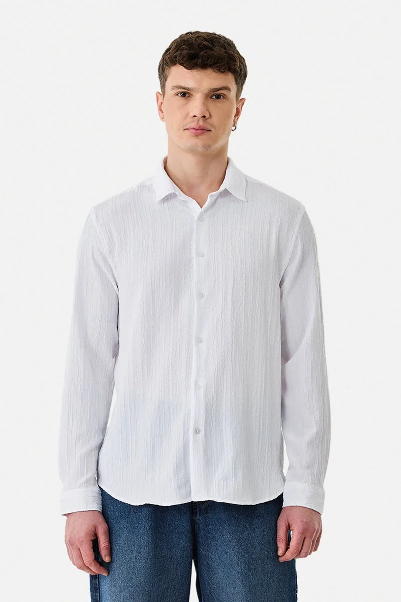 سنيتش قميص بقصة عادية بنقوش ممتدة