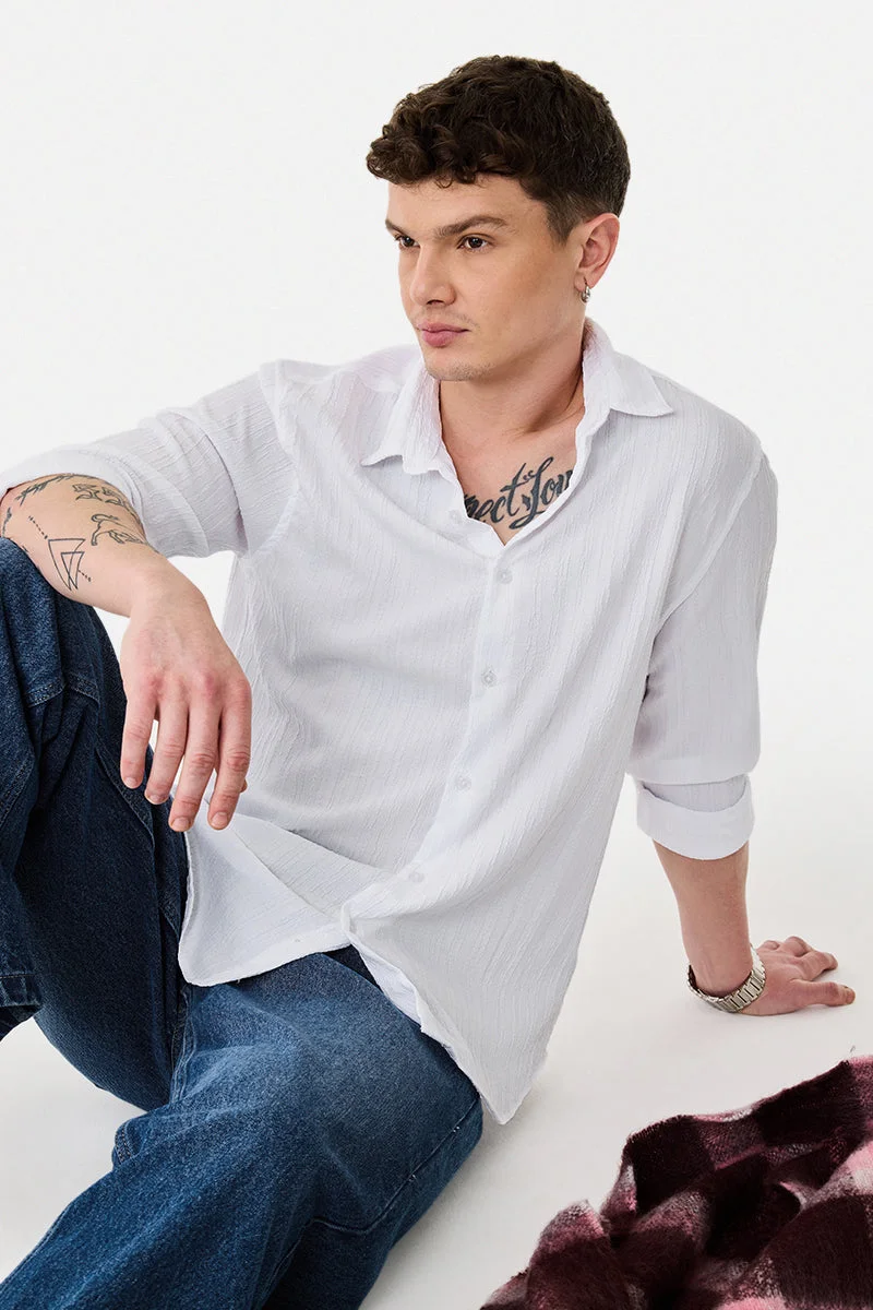 SNITCH Stretch Regular Fit Textured Shirt