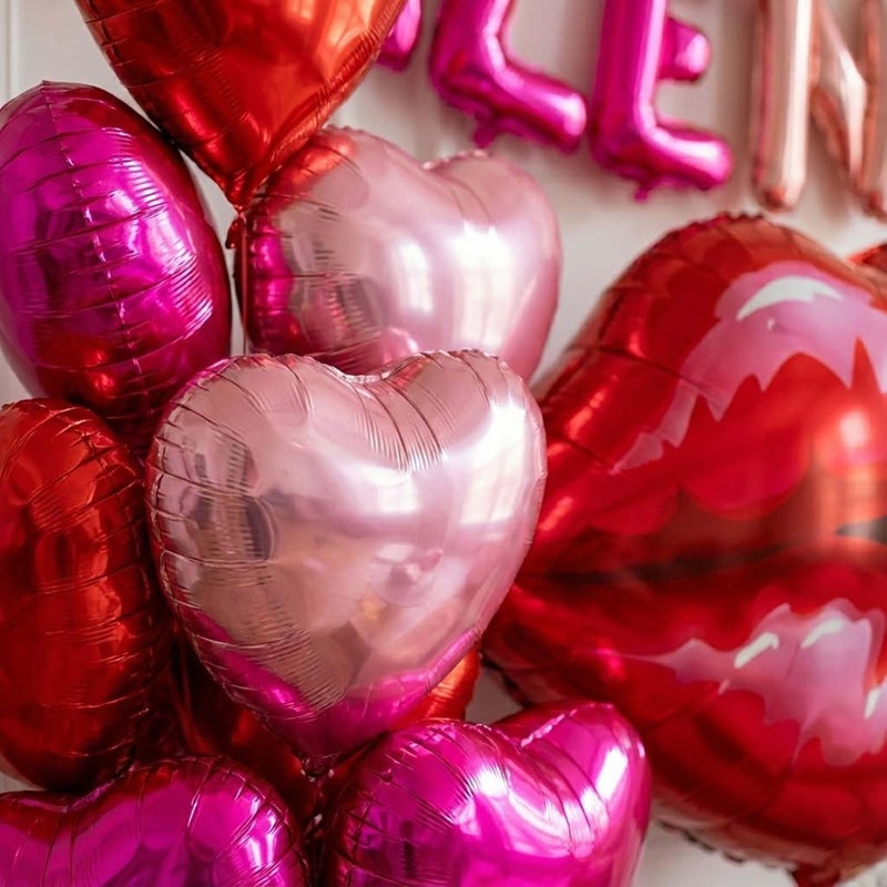 froufing Galentine's Day Bestie Party Decorations with Red Hot Pink Heart Lips GALENTINES Letter Foil Balloons for BFF Girlfriends Valentine's Bachelorette Engagement Photo Booth Backdrop Supplies (Pink) - Image 5