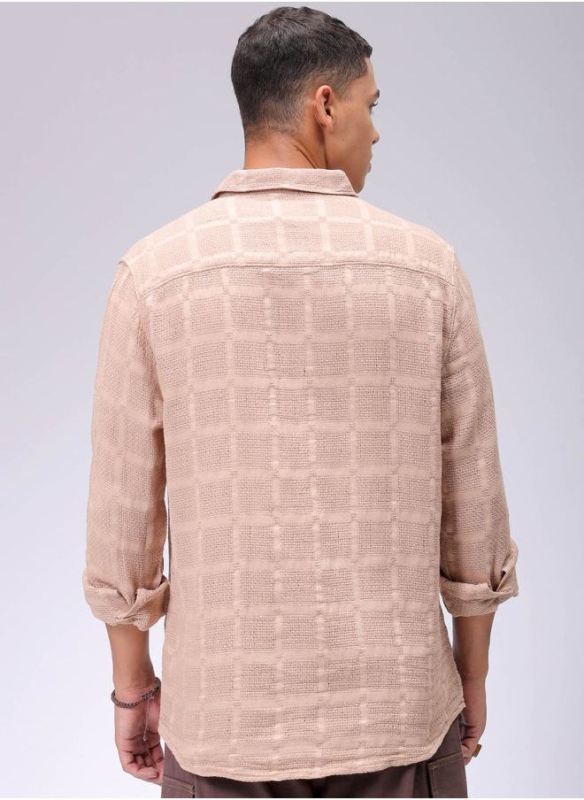 The Indian Garage Co Men Regular Fit Solid Full Sleeves Cutaway Collar Resort Wear Shirt  - Image 2