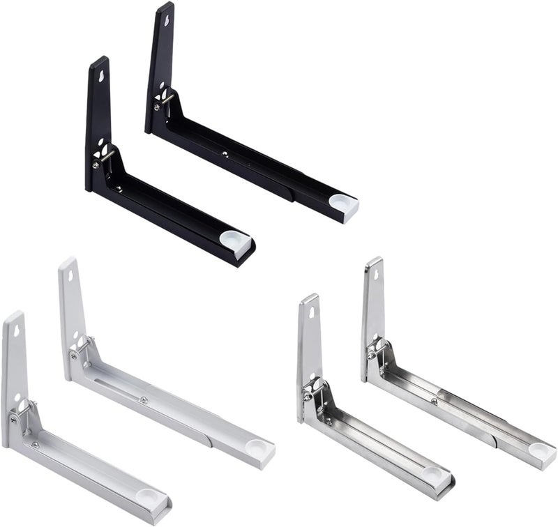 Space-Saving Wall Mount Microwave Oven Bracket Heavy Load Adjustable Rack for Small Homes & Apartments, Steel Adjustable Oven Rack Bracket - Image 3