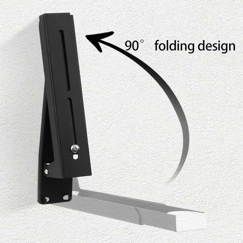 Space-Saving Wall Mount Microwave Oven Bracket Heavy Load Adjustable Rack for Small Homes & Apartments, Steel Adjustable Oven Rack Bracket - Image 4