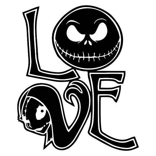 MAZ DISTRIBUTIONS Nightmare Before Christmas Love Sally and Jack Sticker Vinyl Decal for Laptop Long Lasting Removable Waterproof Sticker for Waterbottle Useable for Mirror Decal MAZ 353 - Image 1