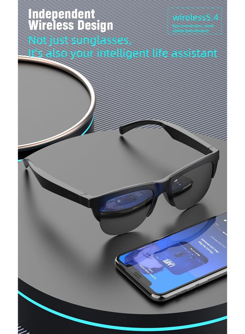 Smart Wireless Audio Glasses – Bluetooth 5.3 UV Protection Sunglasses with Hi-Fi Sound, Air Conduction & Touch Control - Image 5