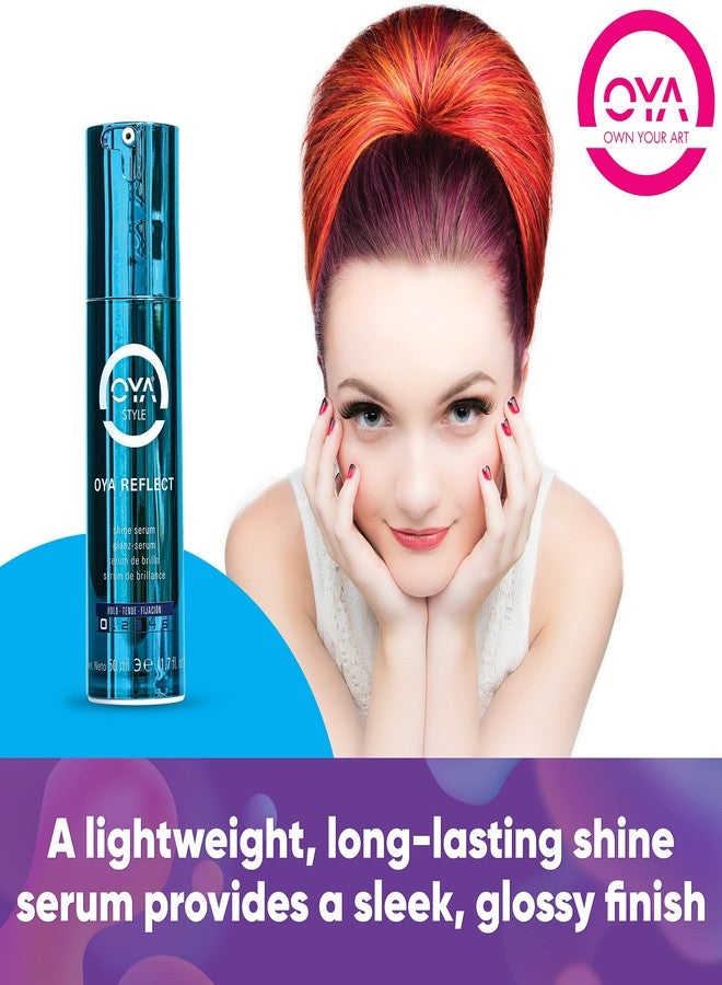 OYA REFLECT Hair Shine Serum - 50ml (1.7 Fl Oz.) - Hair Serum for Frizzy and Damaged Hair - Lightweight Hair Tamer with UV Filters - Smooth Style Serum for Curly, Dry, Damaged, or Color Treated Hair - Image 3