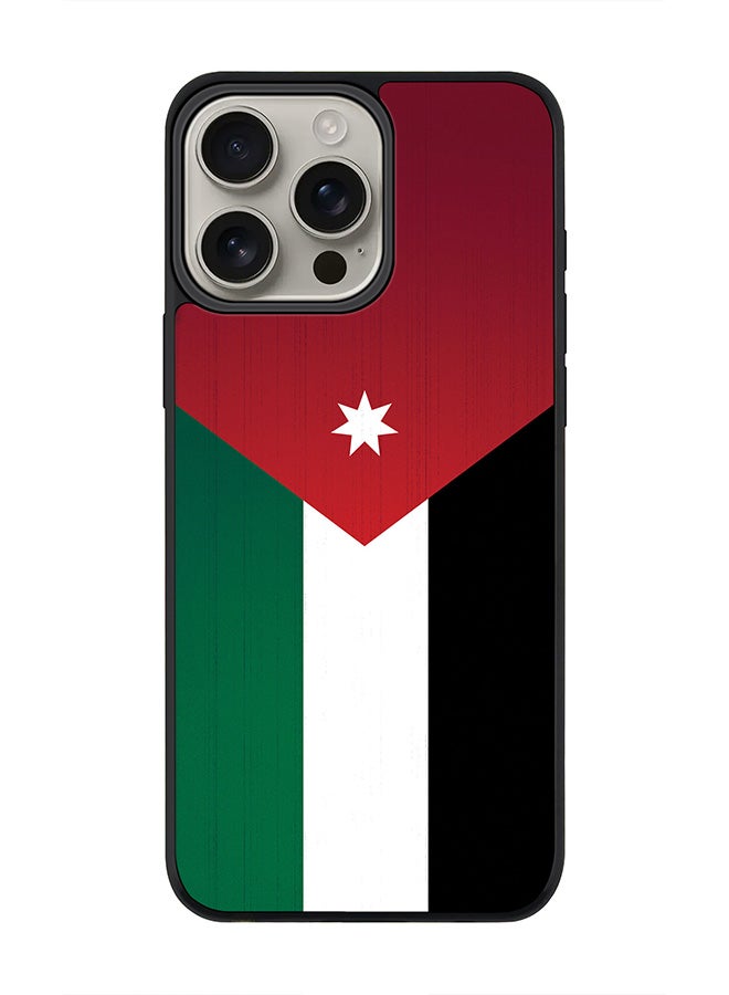 Stylizedd For iPhone 16 Pro Max Case [Compatible with MagSafe] Slim Magnetic cover Phone Case iPhone 16 Pro Max -Flag Of Jordan  - Image 1
