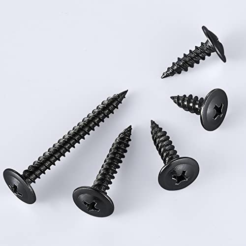 Wensilon (250 pcs)#8×1" Black Truss Head Wood Screws Quick Metal Self Tapping Zinc Oxide - Image 3