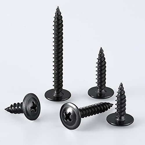 Wensilon (250 pcs)#8×1" Black Truss Head Wood Screws Quick Metal Self Tapping Zinc Oxide - Image 4