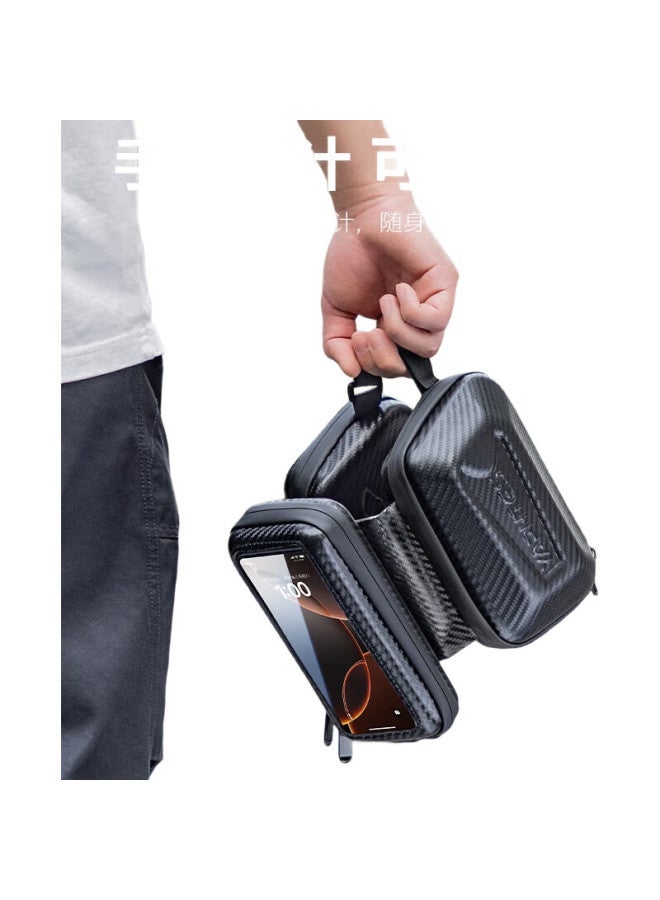 yaphtes Bicycle Bag, Mountain Bike Large Capacity, Fully Waterproof, Touchscreen Compatible, Front Frame Bag, Three-In Phone Pouch, Saddle Bag - Image 3