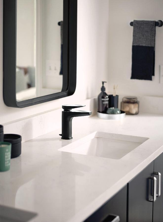 MOEN Moen Genta Matte Black Modern 6.8-Inch Length Hand-Towel Bar for Bathroom or Kitchen, BH3886BL  - Image 2