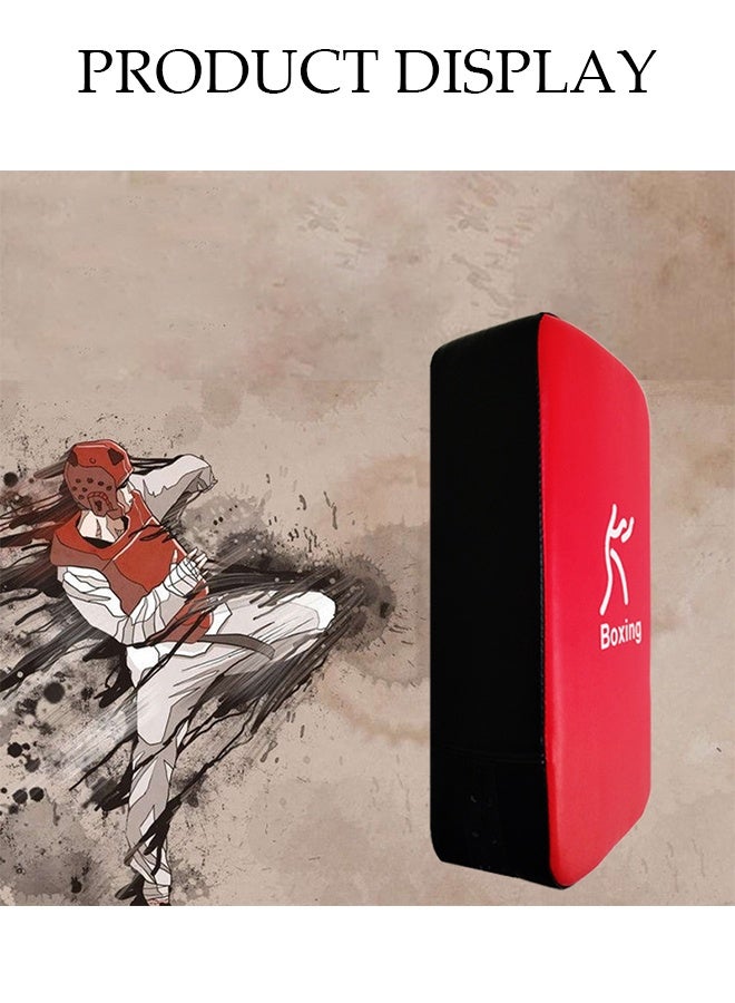 DUNISO Boxing Glove，Thick Taekwondo Kick Target，Arm Straight Baffle Curved Foot Target，Square Target，Can Be Used for Sanda, Taekwondo, Martial Arts Fighting，Former Red - Image 4