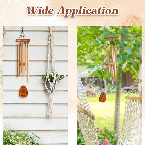 Damaigiift Christian Gifts for Women, Mothers Day Religious Gifts for Men Women, Christian Wind Chimes, Baptism, Birthday, Easter, Faith Based Gift for Boys Girl Friends Mom Sister Kids, Bible Verse Scripture - Image 3